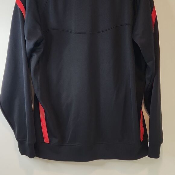 Under Armour Full Zip Track Jacket Men's Sz Medium Loose Black/Red EUC NICE! - Picture 9 of 9